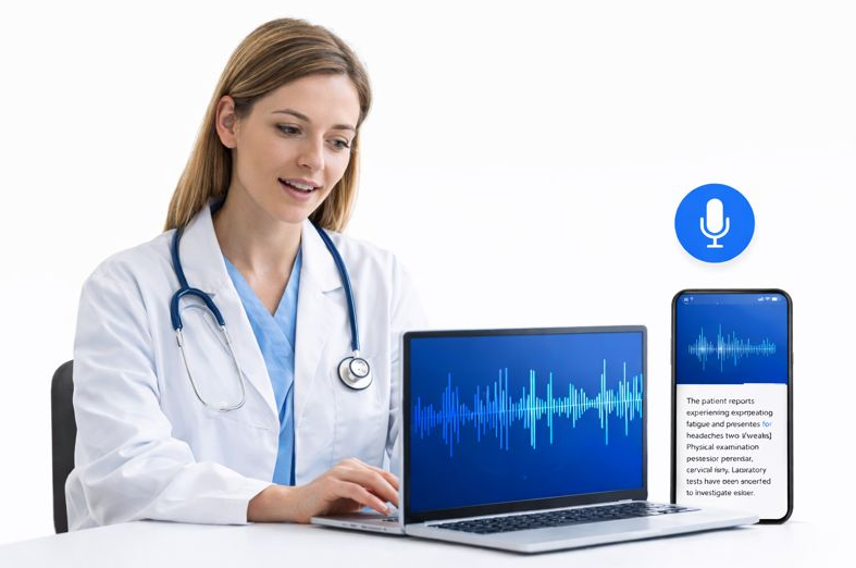 Transcrição de voz para texto automática